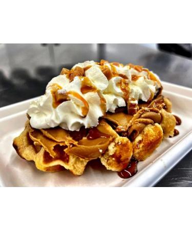 Vegan Belgian Waffle 20x90g ready to add your choice of topping. Ready to eat Waffles Resturant Quality - Buy Online on GoSupps.com