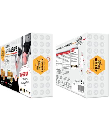 Tiger Balm - Coffret D couverte - Baumes effet chauffant et effet froid - Pour sportifs ou au quotidien en massage - 1 baume Rouge 19 g 1 baume Blanc 19 g 1 charpe multifonctions offerte - Buy Online on GoSupps.com