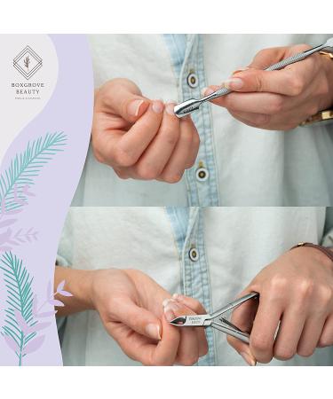 Professional Cuticle Cutter & Pusher Trimmer - Nail Care Tool for Manicure/Pedicure at Home/Spa/Salon (Silver) - Buy Online on GoSupps.com