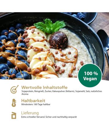 Vitalityballs - 2 Set 60% Protein Soy Crispies (Nature & Cocoa) - 1000g | Sugar-Free Topping for Muesli Salads & Fitness - Buy Online on GoSupps.com