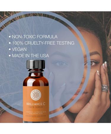 Brilliance C Face Serum by Pure Body Naturals | 1 fl oz (30 ml) - Vitamin C Anti-Aging Skincare - Buy Online on GoSupps.com