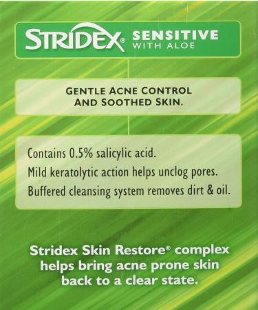 Stridex Sensitive Acne Pads with Salicylic Acid & Aloe - 90 ea - Buy Online on GoSupps.com