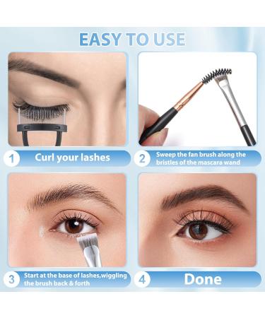 7Pcs Fan-Shaped Eyelash Brush Set | Eyebrow Comb & Mascara Applicator | Double-Head Brow Brushes for Flawless Eye Makeup - Buy Online on GoSupps.com