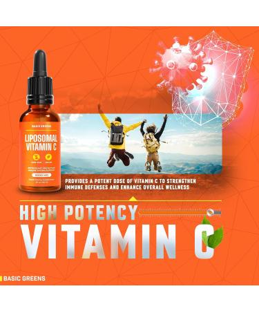 Liposomal Vitamin C Liquid 6000mg High Absorption Liquid C Supplement for Immune Support Antioxidant & Skin Health Non-GMO Vegan Gentle Formula 2 fl oz 2 Fl Oz (Pack of 1) - Buy Online on GoSupps.com