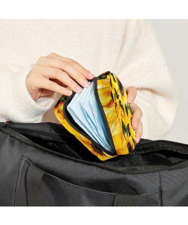 MUOOUM Menstrual Pad Bag for Women - Zippered Collective Bag with Blue Dragonfly Pattern (4.7x6.6 in) - Perfect for Tampons & Essentials - Buy Online on GoSupps.com