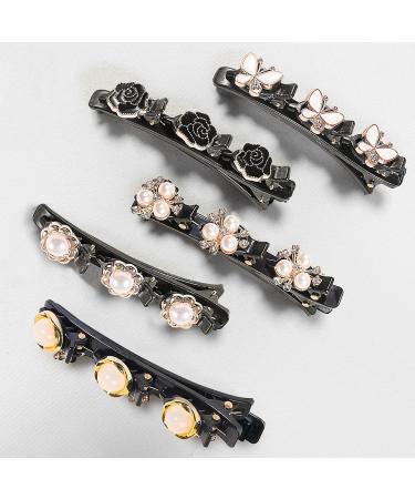 Shop 5-Piece Kolibri Hair Clip Set | Stylish Crystal Flower & Pearl Designs for Women & Girls - Buy Online on GoSupps.com