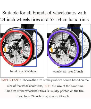 Silicone Wheelchair Push Rim Covers 1 Pair Non-Slip Wheelchair Hand Push Cover Rear Wheel Grips Cover Wheelchair Rear Wheel Cover for Improve Grip and Traction Orange-22inch (Color : Pink Size : 24inch Pink - Buy Online on GoSupps.com