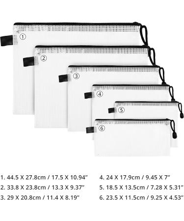 Belle Vous 12-Pack Transparent Mesh Document Bags - Waterproof Zipper Bags for Travel Cosmetics & Storage - Multi-Purpose Organizer - Buy Online on GoSupps.com