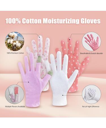 12 Pairs Premium 100% Cotton Gloves for Dry Hands & Eczema | Reusable Touchscreen Spa Treatment | Unisex | One Size - Order Internationally - Buy Online on GoSupps.com