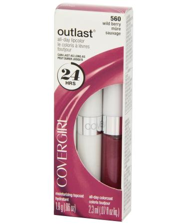 CoverGirl Outlast All Day Two Step Lipcolor Wild Berry 560 - 0.13 oz | Long Lasting Lipstick - Buy Online on GoSupps.com