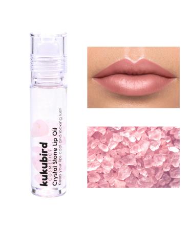 kukubird Clear Moisturizing Crystal Stone Nourishing Lip Oils (Lip Oil - Crystal Pink)