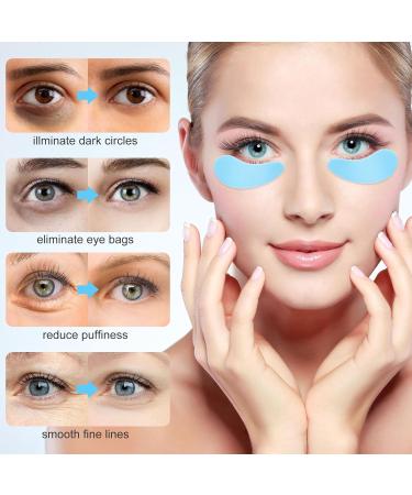 Joez Wonderful Under Eye Patches - Reusable Silicone Eye Masks for Wrinkle Reduction & Fine Line Care (2 Pairs - Blue & Purple - Buy Online on GoSupps.com