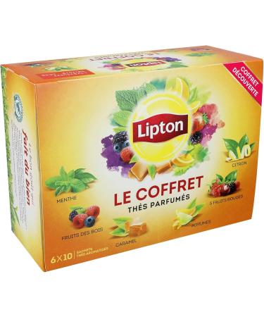 Lipton Set of Scented Teas Assortment of Green Teas and Black Teas 6 Varieties Rainforest Alliance Label 60 Bags - Buy Online on GoSupps.com