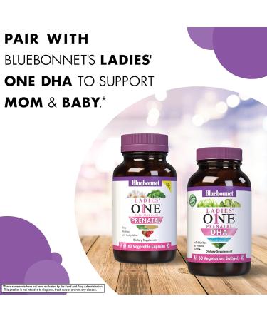 Bluebonnet Nutrition Ladies’ One Whole Food-Based Prenatal - Cranberry - 60 Vegetable Capsules - Buy Online on GoSupps.com