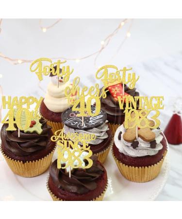 30pcs Vintage 1983 Cupcake Toppers Awesome Since 1983 Cake Decorations Cheers on 40 Fabulous Thirty Cake Toppers 40th Birthday Wedding Anniversary Party Cake Decorations Gold Gold 40th - Buy Online on GoSupps.com