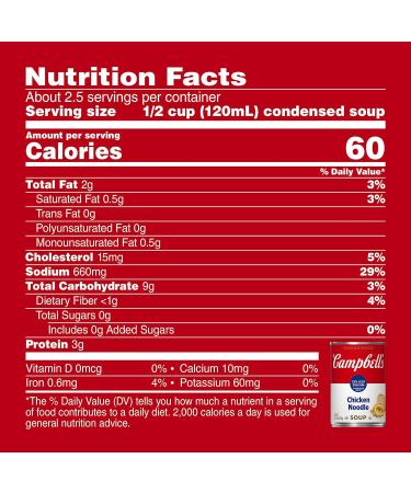 Campbell's Chicken Noodle Soup  10.75 Oz (24 Cans) (24 Cans) 10.75 Ounce (Pack of 12) - Buy Online on GoSupps.com