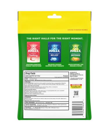 Halls Throat Soothing Green Apple Cough Drops Economy Pack 80 Drops - Buy Online on GoSupps.com
