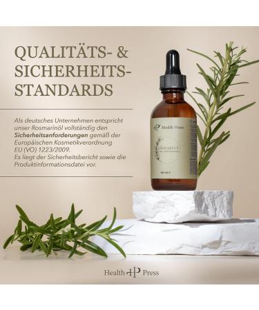 Health Press Huile de Romarin 60 ml Huile Naturelle pour Cuir Chevelu | Stimule la Croissance des Cheveux & R duit la Chute | Soin Capillaire & Peau Pour Tous Types de Cheveux - Buy Online on GoSupps.com
