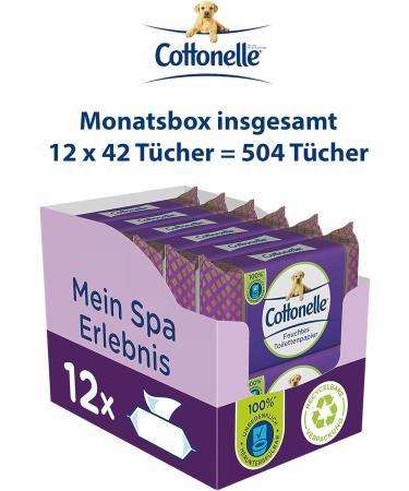 Cottonelle Moist Toilet Paper - My Spa Experience Silk & Jasmine Biodegradable & Plastic-Free Wet Wipes | 12x42 Advantage Pack - Buy Online on GoSupps.com