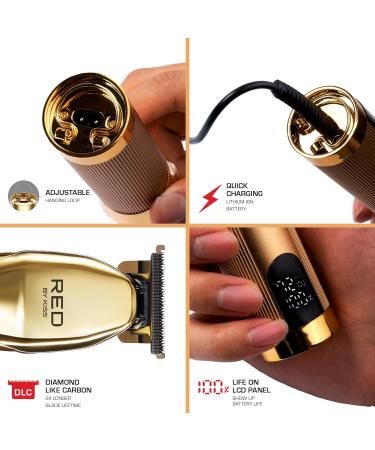 Red by Kiss Cordless Hair & Beard Trimmer for Men Water-Proof Professional Rechargeable Hair Clipper LCD Display Precision Blade Trimmer - Buy Online on GoSupps.com