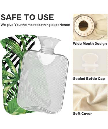Exotic Jungle Palm Leaves Hot Water Bottle | 2L Large BAP Free Cover for Pain Relief | Ideal for Bed Hands & Feet - Buy Online on GoSupps.com