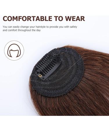 1pc Wig Air Bangs Fake Bangs Clip Curtain Bangs Hair Clip on Curtain Bangs Detachable Bangs Fake Hair Bangs Clip in Bangs Human Hair Wigs with Bangs Curly Real Hair Edge Woman - Buy Online on GoSupps.com