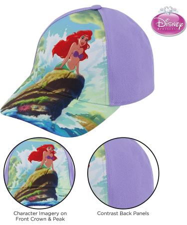 Disney Girls Baseball Cap | Princess & Little Mermaid Ariel Kids Hat (Ages 4-7) - Green - Buy Online on GoSupps.com
