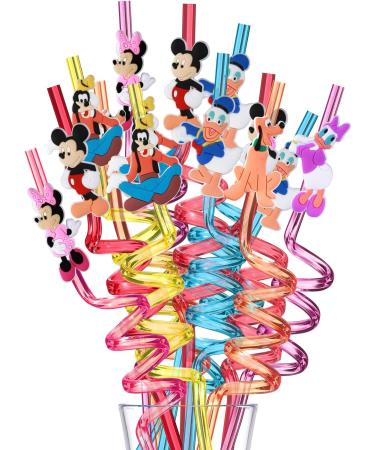 24 Mouse Straws with 2 Cleaning Brush 6 Designs Great for Mickey Theme Birthday as Party Favors and Party Supplies - Buy Online on GoSupps.com