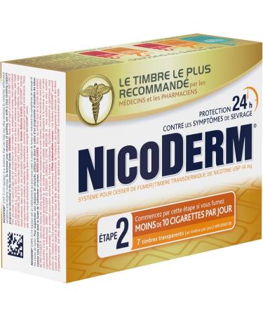 Nicoderm Step 2 Clear Patches Quit Smoking and Smoking Cessation Aid 14 mg of Nicotine/Day 7 Count Step 2 7 Patches - Buy Online on GoSupps.com