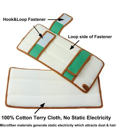 2-Pack Reusable Cotton Terry Cloth Mop Refills for Swiffer Wet Jet - Machine Washable & Ideal for Hardwood Floors - Buy Online on GoSupps.com