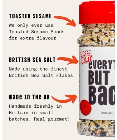 Everything But The Bagel Seasoning Jumbo 180g Shaker - All Purpose Gourmet Seasoning by The GOAT Seasoning Blends UK - Buy Online on GoSupps.com