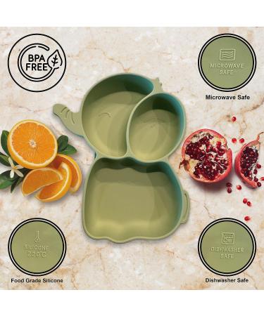 RUACH Home Goods Silicone Suction Plates for Baby - Baby Feeding Set in Powder Blue - Buy Online on GoSupps.com