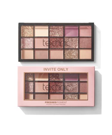 Technic Invite Only Eyeshadow Palette - 15 Blendable Shades with Highly Pigmented Glitters Shimmers & Mattes for Day or Night Looks. A Mixture of Pinks Berries and Neutrals. 22.5g - Buy Online on GoSupps.com