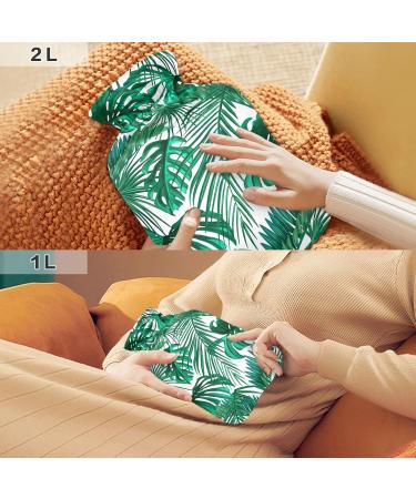Palm Leaves Hot Water Bottle - 2L Pain Relief Bag for Pregnant Women & Bed Warmer - Buy Online on GoSupps.com