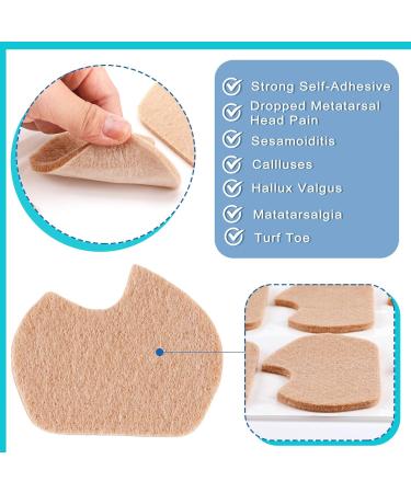 SATINIOR 30 Pcs Foot Pads for Dancers - Metatarsal & Sesamoiditis Pain Relief Cushion Pads for Men & Women - Large Area Corn Pads - Buy Online on GoSupps.com