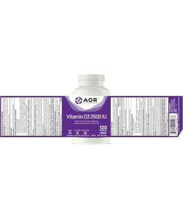 AOR Vitamin D3 2500 IU 120 Capsules Enhances Calcium and Phosphorus Absorption Helps Maintain Strong Bones and Teeth Vitamin D for Adults Derived from Natural Sources Reliable and Balanced 120 count (Pack of 1) - Buy Online on GoSupps.com