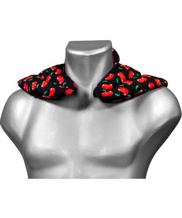 Cozy Cherry-Black Neck Pillow with Stand-Up Collar - Heat Pad & Cherry Stone Comfort - Buy Online on GoSupps.com