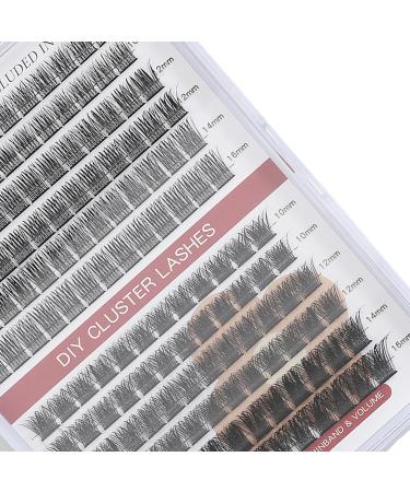 Cluster Eyelashes Different Style Individual Eyelashes Volume 10 16mm Length (A with B (150 Cluster)) - Buy Online on GoSupps.com