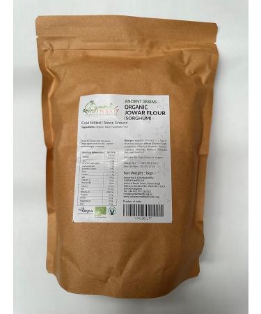 Ancient Grains Organic Sorghum (Jowar) Flour 1kg EU and India Organic Certified - Buy Online on GoSupps.com