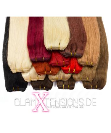 WEFT Extensions 100% Remy Indian Hair 50cm - Dark Red #740 Human Hair Tress for Sewing - Glamxtensions - Buy Online on GoSupps.com