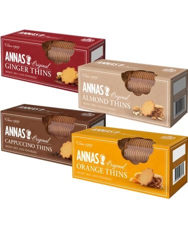 Anna's Biscuit Cookies Pick N Mix - Choose From 3+ Flavours | Ginger Almond Cappuccino Orange | 3 Pack (150g each)- Perfect Cookie Gift Set for Cookie Lovers Pack of 3