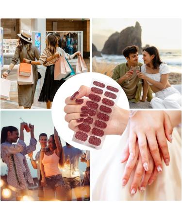 Set of 5 Nail Polish Stickers - Nail Polish Strips Nail Wrap | Semi-hardened Gel Nail Strips Toe Nail Polish Strip Stickers Adhesive Decals Nail Files for Women Girls Kids Cs029|ss029 - Buy Online on GoSupps.com