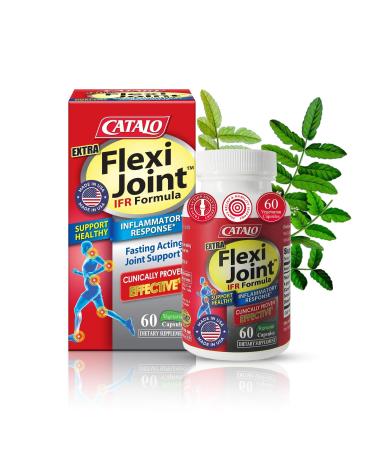CATALO Extra FlexiJoint IFR Formula with Meriva Turmeric Phytosome ApresFlex & Casperome Boswellia 60 Capsules