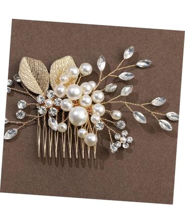 Angoily Beaded Hair Comb Flower Girl Hair Accessories Crystal Headpiece Wedding Hair Clip Flower Girl Headpiece Bridal Hair Hoop Hair Pin Tiara Wedding Hairpin Rhinestones Leaf Girl Child - Buy Online on GoSupps.com
