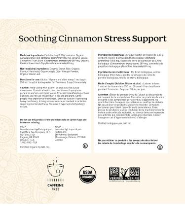 Yogi Tea - Soothing Cinnamon Stress Support Tea (3 Pack) - With Ashwagandha and Passionflower- Caffeine Free Organic Herbal Tea - 48 Tea Bags - Buy Online on GoSupps.com