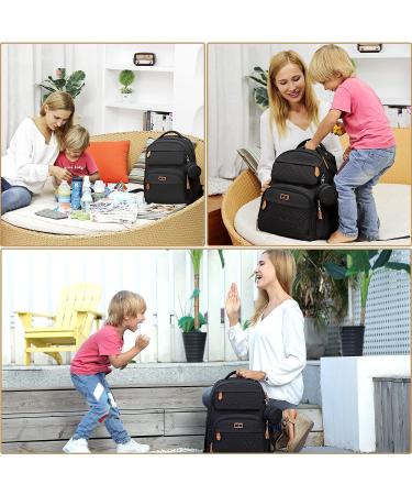 Diaper Bag Backpack  BabbleRoo Unisex Baby Bags with Changing Pad  Pacifier Case & Stroller Straps  Multifunction Waterproof Travel Back Pack for Boys Girls  Black - Buy Online on GoSupps.com