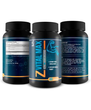 Z Vital Max N02 - Alpha XR Bloodflow Expand | Natural L-Arginine Vasodilator for Enhanced Vein & Tissue Health | Optimal Pre-Workout Supplement - Buy Online on GoSupps.com