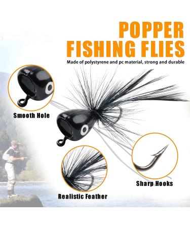 Topwater Fly Fishing Poppers Kit for Bass Trout Panfish - 12/15pcs Lures Set - Buy Online on GoSupps.com