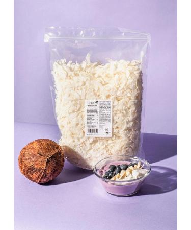 Buy KoRo Organic Coconut Chips 1 kg - Unsweetened No Added Sugar - Healthy Snack & Topping - 100% Pure Coconut - Buy Online on GoSupps.com
