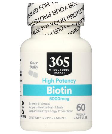 365 by Whole Foods Market, Biotin 5000MCG, 60 Count